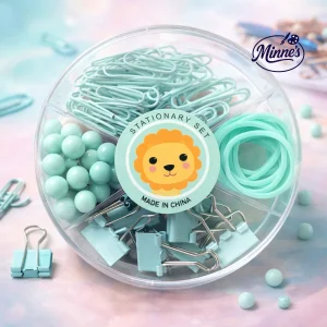 104 PCS Stationery Clips Set (Mint)