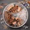 72 PCS Stationery Clips Set (Rose Gold)