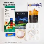 Acrylic Art Combo Pack with Canvas Pad – 750 Tk