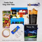 Acrylic Art Combo Pack with Canvas Pad & Bookmark Pad – 1050 Tk