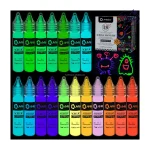 Artecho Acrylic Paint Set â€“ 18 Colours (11ml Each, Glow & Neon)