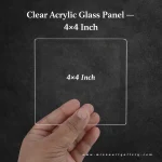 Clear Acrylic Glass Panel â€“ 4x4 Inch