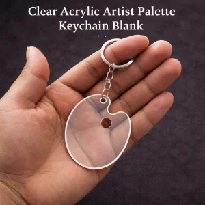 Clear Acrylic Palette Keychain â€“ Blank