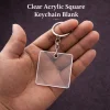 Clear Acrylic Square Keychain â€“ Blank