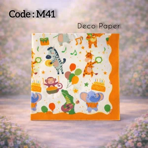 Deco Paper Cartoon Animal Party Design â€“ M41