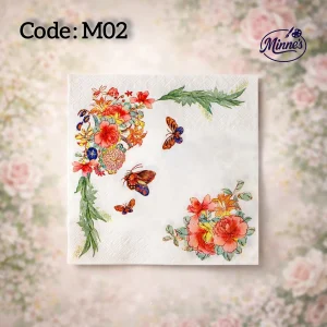 Deco Paper Floral Butterfly Design â€“ M02