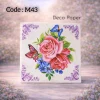 Deco Paper Rose Butterfly Floral Design â€“ M43