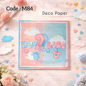 Deco Paper Soft Baby Gender Reveal Design â€“ M84