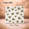 Deco Paper Soft Bee Pattern Design â€“ Code M61