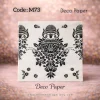 Deco Paper Soft Black & White Damask Design â€“ Code M73
