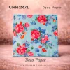 Deco Paper Soft Blue Rose Floral Design â€“ Code M71