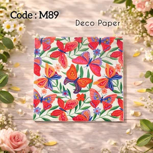 Deco Paper Soft Butterfly Floral Design â€“ Code M89