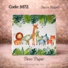 Deco Paper Soft Cute Animal Jungle Design â€“ Code M72
