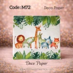 Deco Paper Soft Cute Animal Jungle Design â€“ Code M72