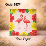Deco Paper Soft Flamingo Floral Design â€“ Code M57