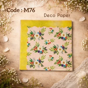 Deco Paper Soft Floral Bouquet Vintage Design â€“ M76