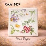 Deco Paper Soft Floral Butterfly Art Design – Code M59