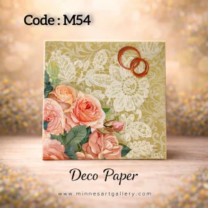 Deco Paper Soft Floral Lace Design â€“ Code M54