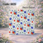 Deco Paper Soft Multicolor Floral Design – M35