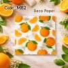 Deco Paper Soft Orange Fruit Pattern Design â€“ M82