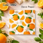 Deco Paper Soft Orange Fruit Pattern Design â€“ M82