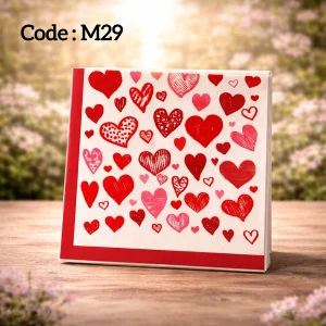 Deco Paper Soft Red Heart Design â€“ M29