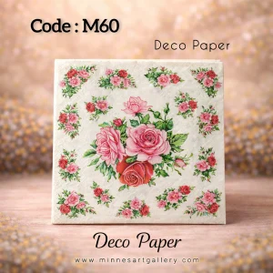 Deco Paper Soft Rose Bouquet Design â€“ Code M60