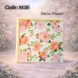 Deco Paper Soft Rose Floral Design â€“ M13