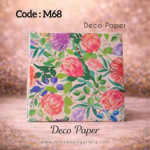Deco Paper Soft Tropical Floral Design â€“ Code M68