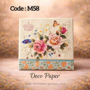 Deco Paper Soft Vintage Rose Design â€“ Code M58