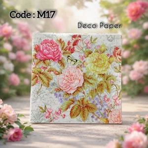 Deco Paper Vintage Rose Butterfly Design â€“ M17