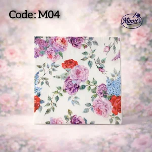 Deco Paper Vintage Rose Floral Design â€“ M04