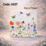 Deco Paper Wildflower & Butterfly Design – M37
