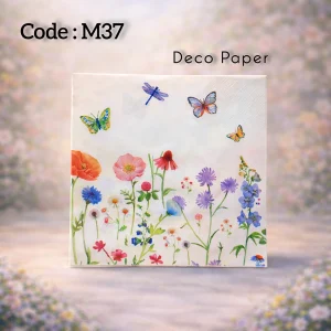Deco Paper Wildflower & Butterfly Design â€“ M37