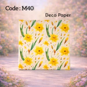 Deco Paper Yellow Daffodil Floral Design â€“ M40