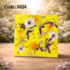 Deco Paper Yellow Floral Butterfly Design â€“ M24