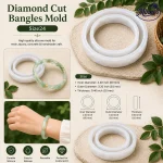 Diamond Cut Bangles Mold Size 24 â€“ Silicone Mold