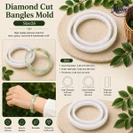 Diamond Cut Bangles Mold Size 26 â€“ Silicone Mold