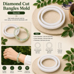Diamond Cut Bangles Mold Size 26 â€“ Silicone Mold