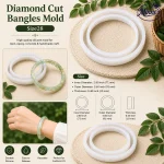 Diamond Cut Bangles Mold Size 28 â€“ Silicone Mold