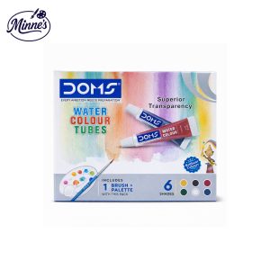 DOMS Water Colour Tubes â€“ 6 Shades (With Brush & Palette)