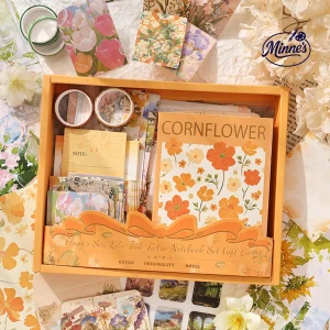 Flower Sea Like Tide Retro Notebook Set Gift Box â€“ Complete Journaling Kit