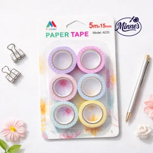 Forever Decorative Paper Tape Set â€“ 6pcs (5m Ã— 15mm)