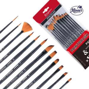 Giorgione Mixed Artist Paintbrush Set â€“ 12 Pieces (G-123)