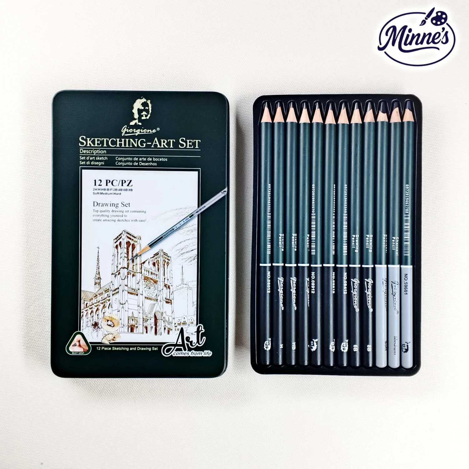 Giorgione Sketching Art Pencil Set (12 Pieces)