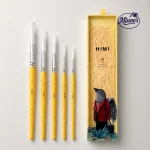 HIMI Gouache & Watercolor Paint Brush Set – 5 Pcs (Yellow)