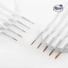 JOYTITI Mini Detail & Liner Brush Set â€“ 6 Pcs (White Handle)
