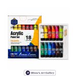 Keep Smiling Acrylic Paint Set – 18 Colors (30ml Tubes) Front View