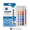 Keep Smiling Glass Paint Set – 12 Colors (12ml Tubes) Front View