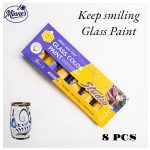 Keep Smiling Glass Paint Set – 8 Colours (25ml)